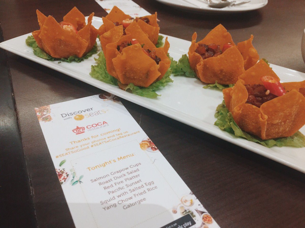 enjoyGLOBE's tweet photo. Touchdown SM Aura Premier! It's #SEATSxCocaRestaurant time! 😍 #seatsogood 💛 https://t.co/8obXiT3J88