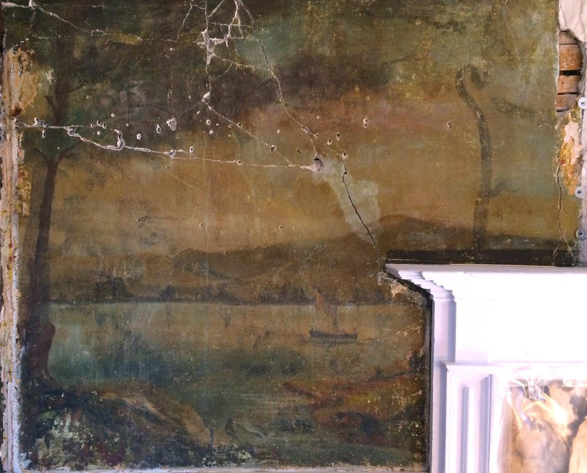 annshaftel's tweet photo. #SinclairInn #restore beauty, leaving historical damage visible @odellmuseum @GoldenAcrylics @CAC_ACCR @conservators @IIC_ @DigiMonastery https://t.co/q5DWXvGnbE