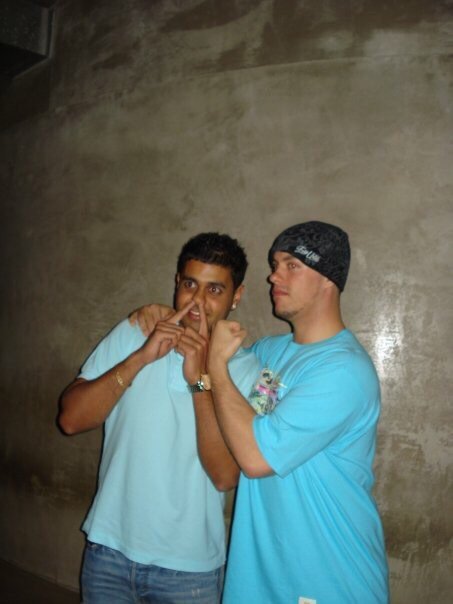 #TBT me and @enderusf at some club somewhere after a booking. What the hell are we doing 😭