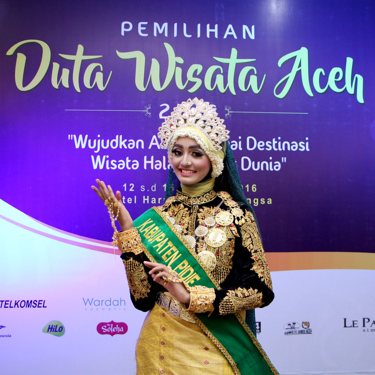 Duta Wisata Kabupaten Pidie Jaya, Agam Fuad Mardhatillah &amp; Inong Ameesha Salsabila #PDWA2016 #thelightofaceh #halaltourism