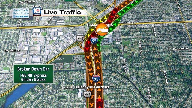 Express Lanes Blocked by Disabled Vehicle on I-95 NB at Golden Glades #traffic https://t.co/oFzcA4DAHc