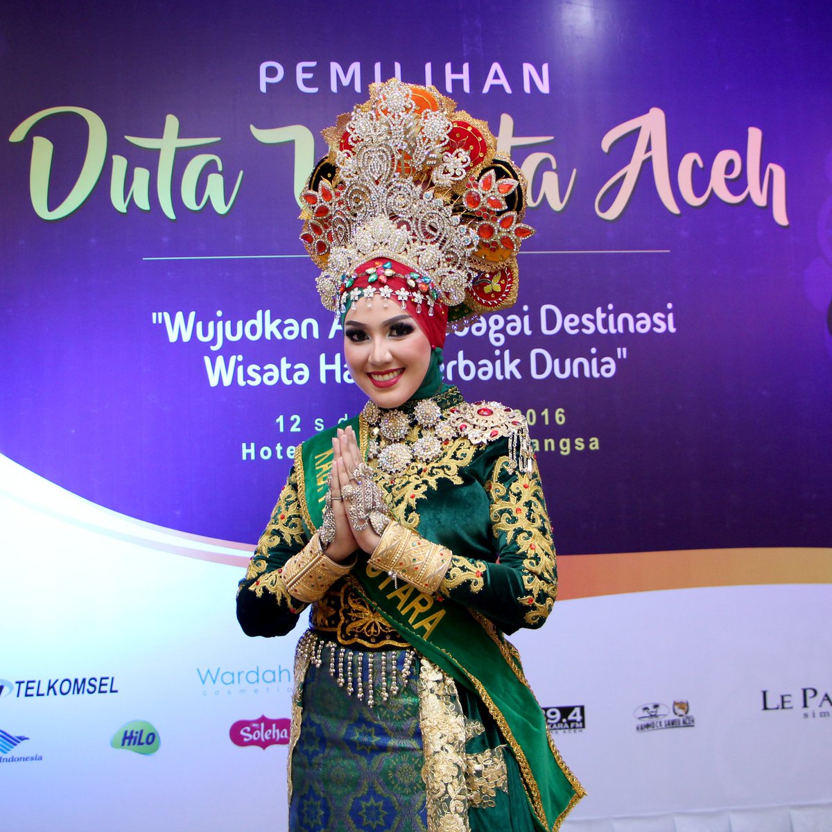 Duta Wisata Kabupaten Aceh Utara, Agam Hasrul Aziz &amp; Inong Cut Putri Nuzulia Syarif #PDWA2016 #thelightofaceh #halaltourism
