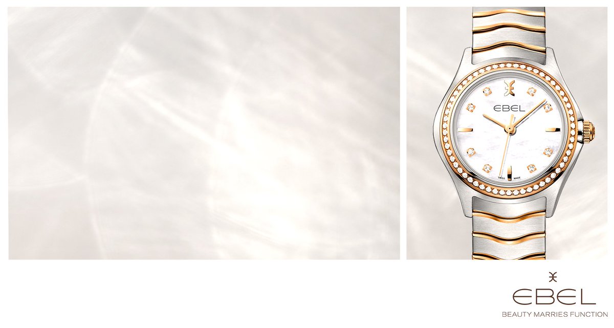 ebelwatch's tweet photo. Women's #EBEL Wave Lady watch with its 30mm stainless steel case and white mother-of-pearl dial https://t.co/yOwnqlORfF