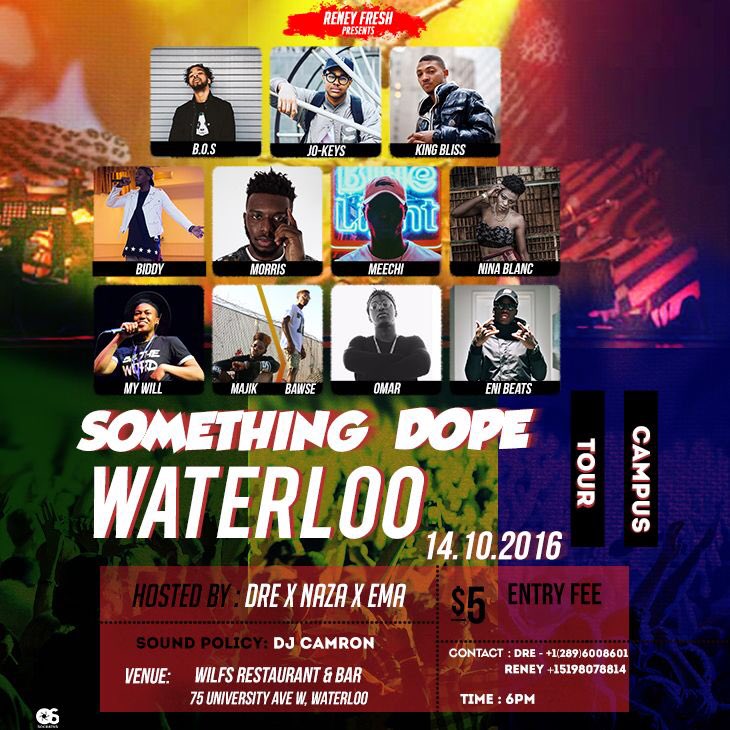 reneyfresh's tweet photo. The boy @MeechiSAV coming through still. Yo Waterloo gon be lit tomorrow. Tickets are only $5 don't be at home #SomethingDopeWaterloo #MCZE9 https://t.co/KQ8DsKmAeU