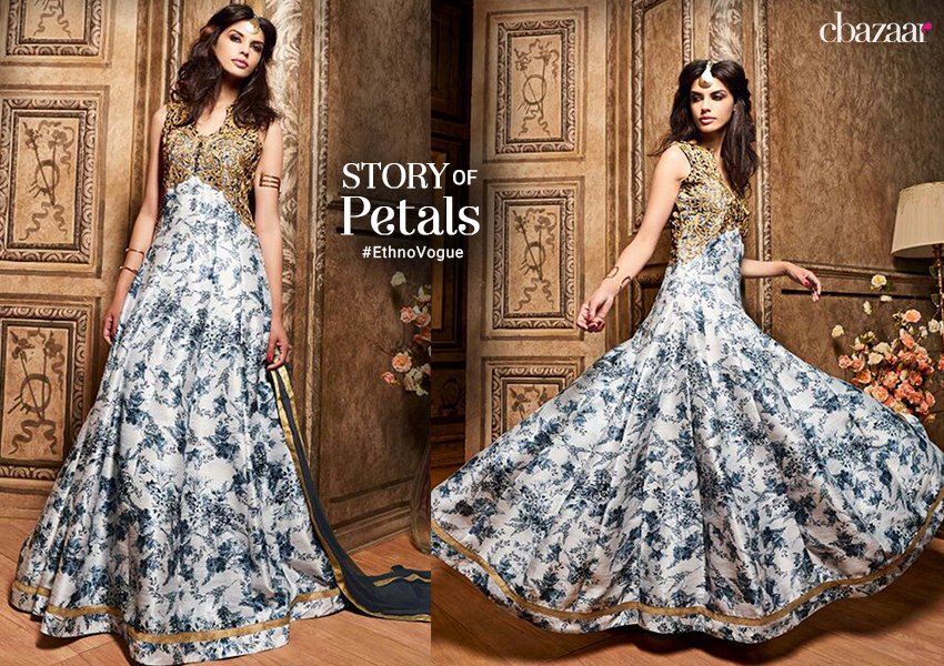 CbazaarFashion's tweet photo. For an #extravagant style all you need are these #banarasisilk #salwarsuits with #embroidered #petalpatterns #shop @ https://t.co/C4mLLve1Py https://t.co/gNOJ2wPMtA