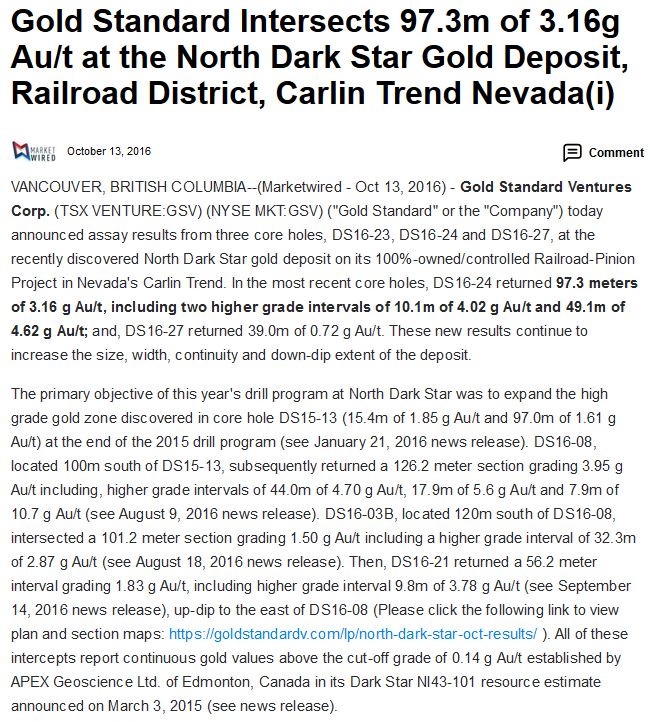 WealthMakersLtd's tweet photo. @goldstandardv $GSV new drill results show more high grade #Gold https://t.co/3JYjbAQM17 97.3m 3.16g Au/t North Dark Star #shortsqueeze now! https://t.co/zT7j3RaTeK