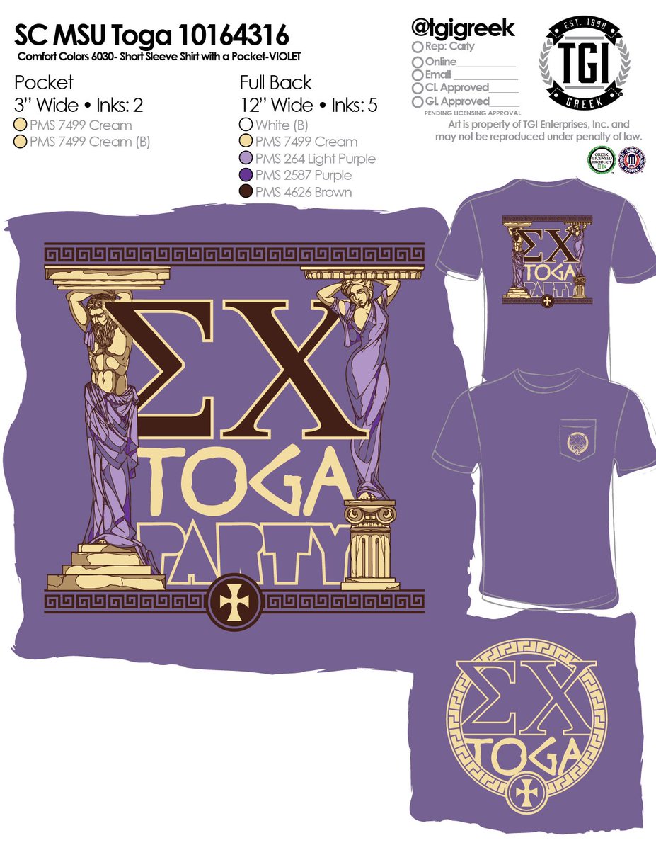 MSU_Sigs's tweet photo. Our toga shirt is in! Only $15.75, order by October 17th at midnight! https://t.co/qNjxbmxpca https://t.co/uRpogtnxvh