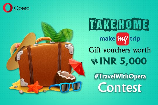 OperaIndia's tweet photo. #Contest! Only a few hours left for you to complete at least 3 steps here https://t.co/yuei0JbQEM to participate. HURRY! #TravelWithOpera https://t.co/hlxPkZm8qF