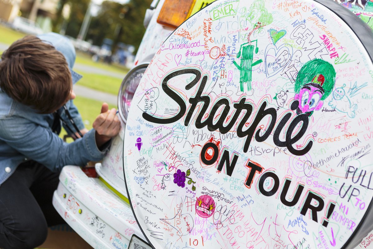Arc_London's tweet image. The #SharpieOnTour campaign continues today with the @Arc_London team helping students at @bournemouthuni make their mark with Sharpie