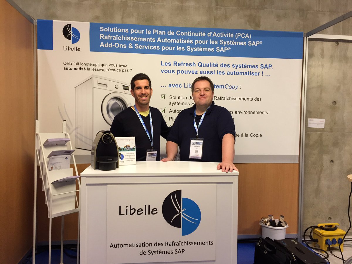 MMarnier's tweet photo. Libelle vous accueille à la Convention #USF de Nancy ! Stand 52 #SAP #datamasking #systemcopy #DRP https://t.co/oIY7Jnb1qT
