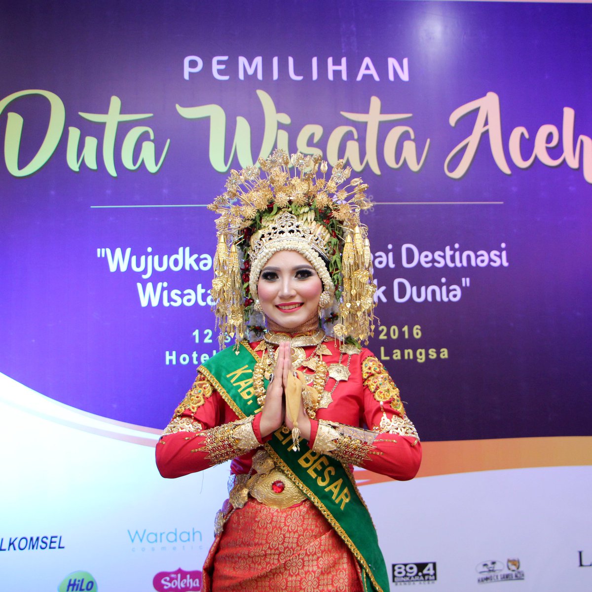 Duta Wisata Kabupaten Aceh Besar, Agam Reza Saputra &amp; Inong Qurratu Falmuriat #PDWA2016 #thelightofaceh #halaltourism