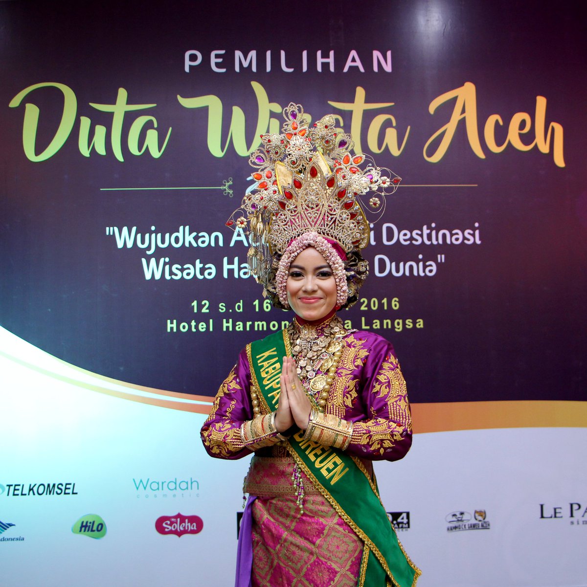 Duta Wisata Kabupaten Bireuen, Agam Muhajir &amp; Inong Naila Aulia #PDWA2016 #thelightofaceh #halaltourism