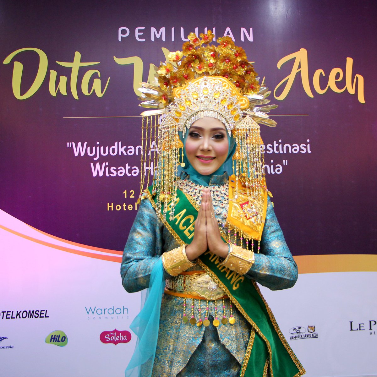 Duta Wisata Kabupaten Aceh Tamiang, Agam Muhammad Ridho Kurniawan &amp; Inong Siska Soraya #PDWA2016 #thelightofaceh #halaltourism
