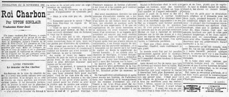 RetroNewsFr's tweet photo. "Roi charbon" d'Upton Sinclair feuilleton publié dans @humanite_fr en 1918 récit sur les hobos https://t.co/t9Q9TrUVSA #onlyahobo #BobDylan https://t.co/RUyCy0d18L