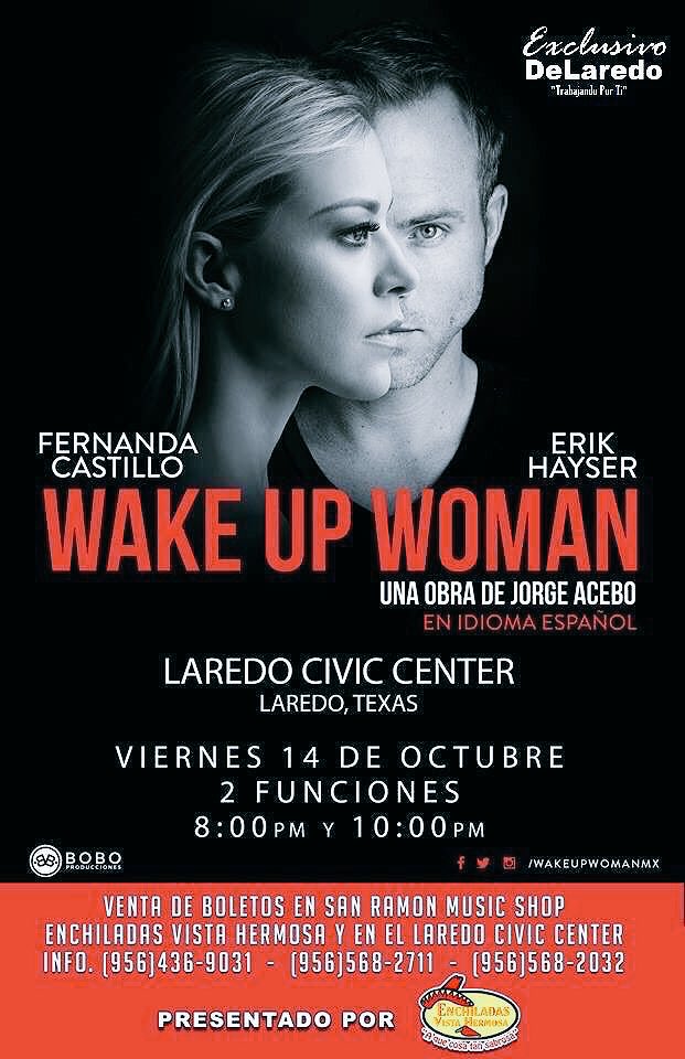 TeamFerCastillo's tweet photo. ¿Hasta qué punto es amor?
Mañana 14Oct todos a vibrar @wakeupwomanmx en Laredo,TX.., 
#LaredoCivicCenter 8pm y 10pm
#RompamosElSilencioYa!! https://t.co/xSekLhUe1I
