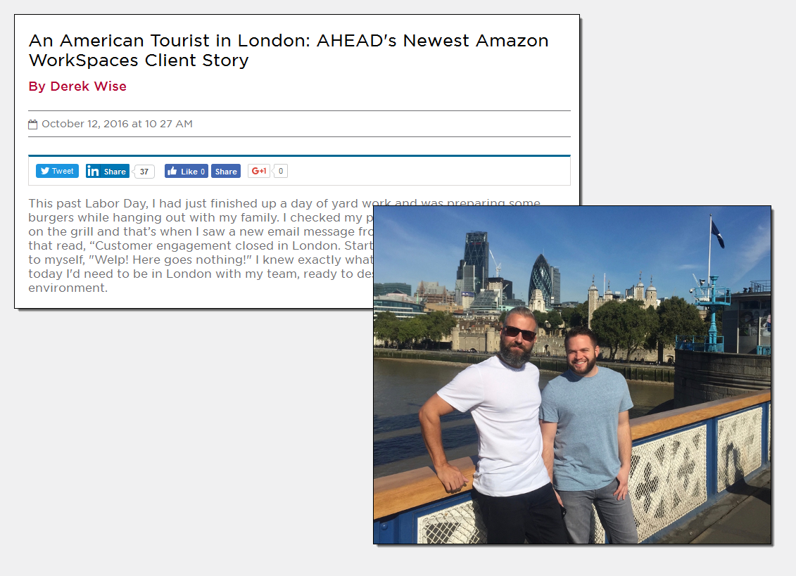 jeffbarr's tweet photo. Fun trip report / Amazon WorkSpaces DaaS success story from #AWS Partner @ThinkAheadIT - https://t.co/FNoSH1yqnW https://t.co/7dCLrjZ7AD