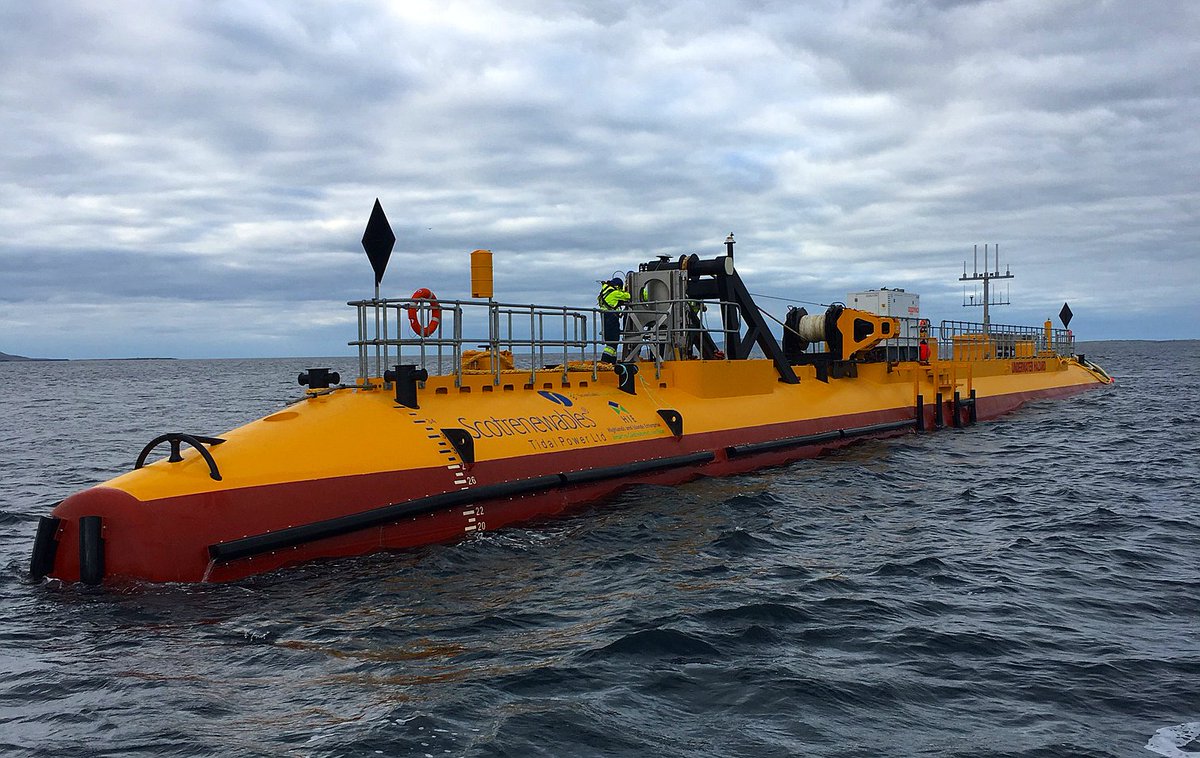 EMEC_Ltd's tweet photo. Congratulations Scotrenewables & @GreenMarineUk on first #SR2000 deployment at our #FallofWarness tidal test site https://t.co/CLw4ZDRXNC https://t.co/QRKbfmyRPp