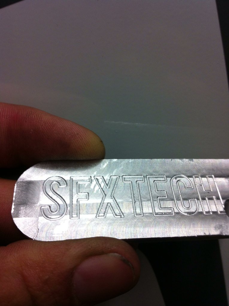 TechEdBlakely's tweet image. Engraving lesson ready to go!  This CNC is awesome!  #SFXTECH