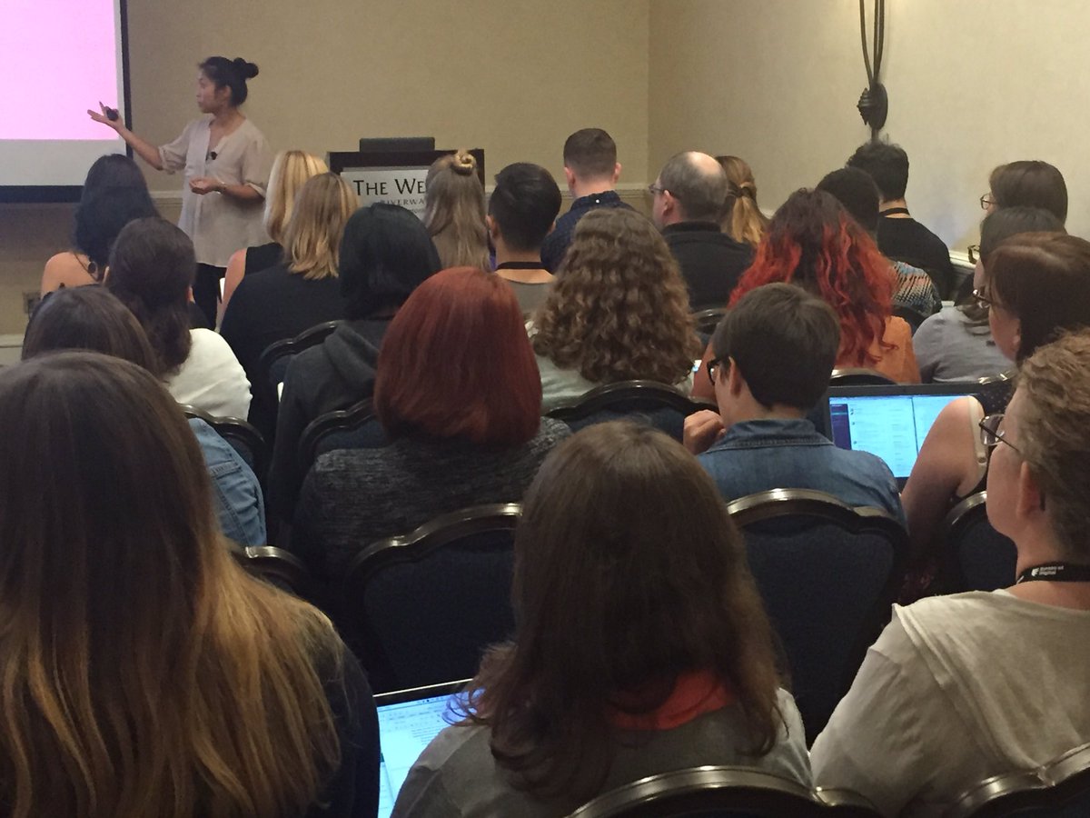 holcombe5000's tweet photo. Standing room only for @boxboxbetty's talk on dealing with  imperfection! #dpm2016 https://t.co/bZLF3slZ9Q