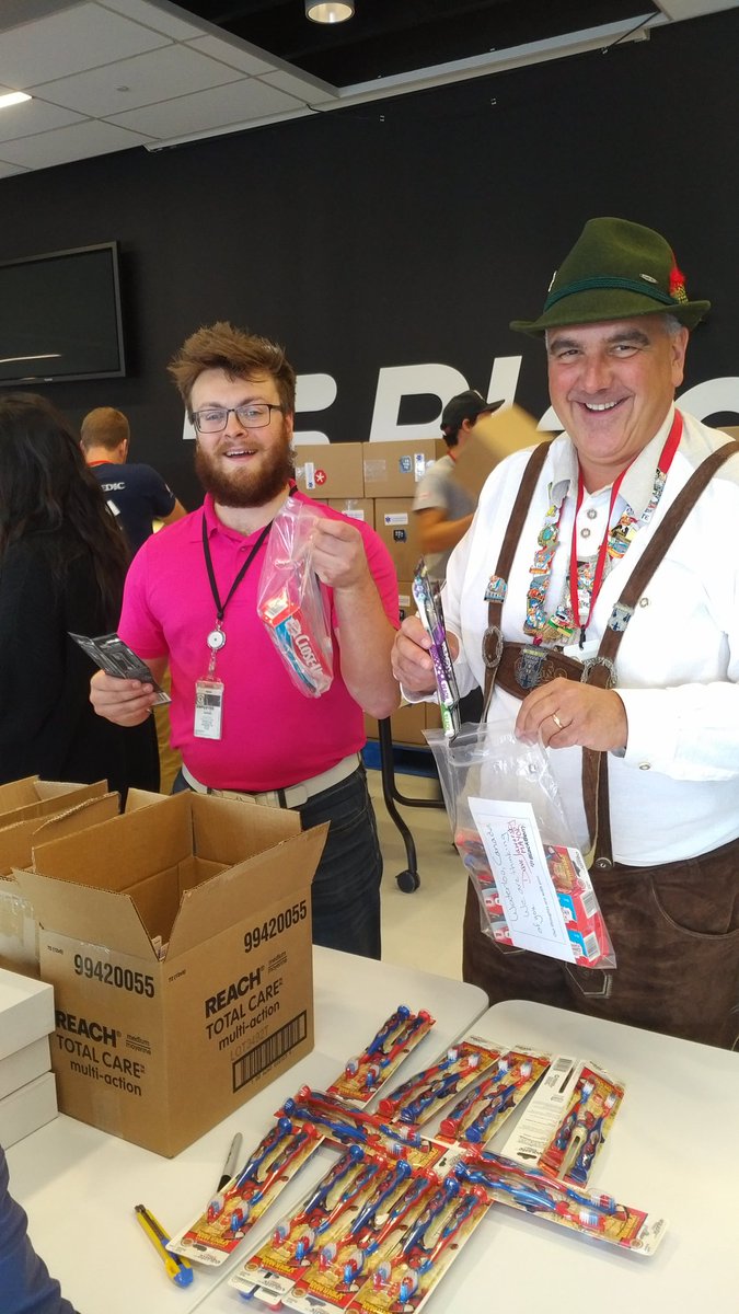 DaveJaworsky's tweet photo. Local @BlackBerry employees prepping 500 family kits today, destined for Haiti tomorrow via @globalmedicdmgf #stopcholera #HurricaneMatthew https://t.co/yj4WM86eFC