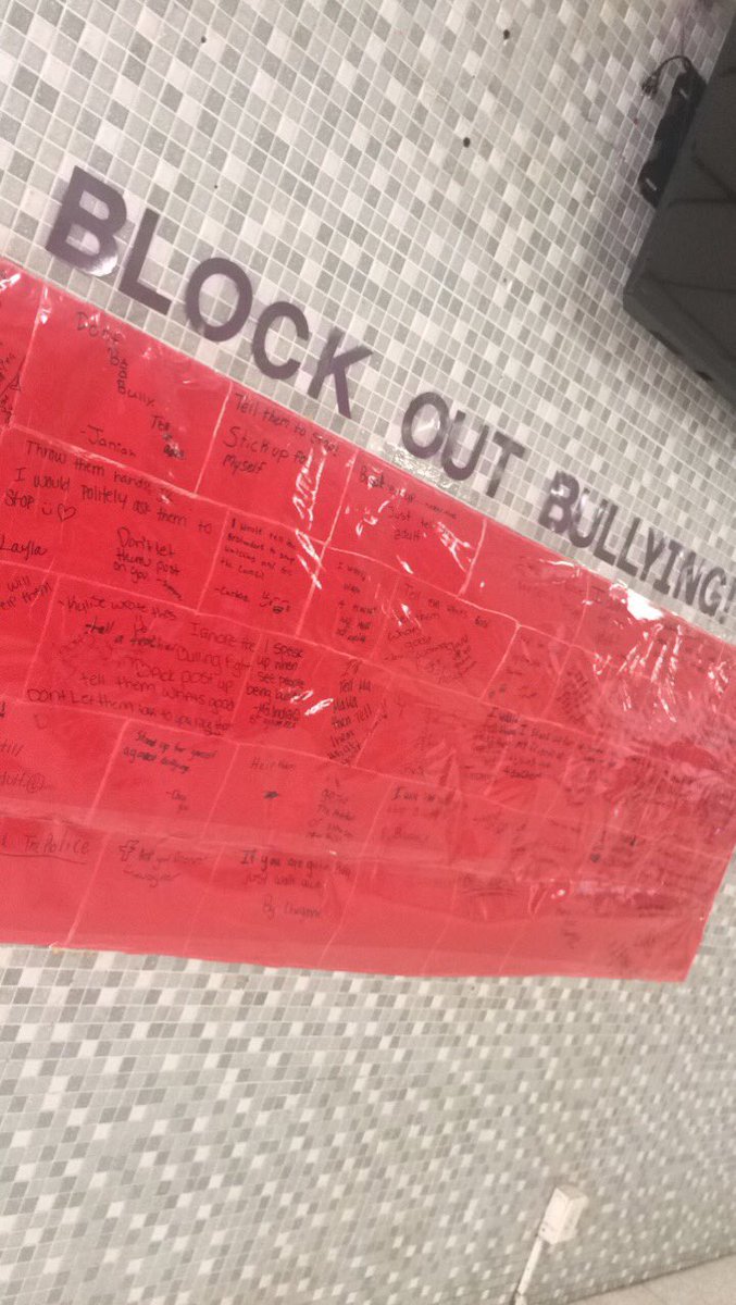 CY_CougarPride's tweet photo. October is Anti Bullying month and TL Bre is helping spread awareness through the halls here at Davis MS! #takeastance #Saynotobullying https://t.co/6oGrWbXR5j