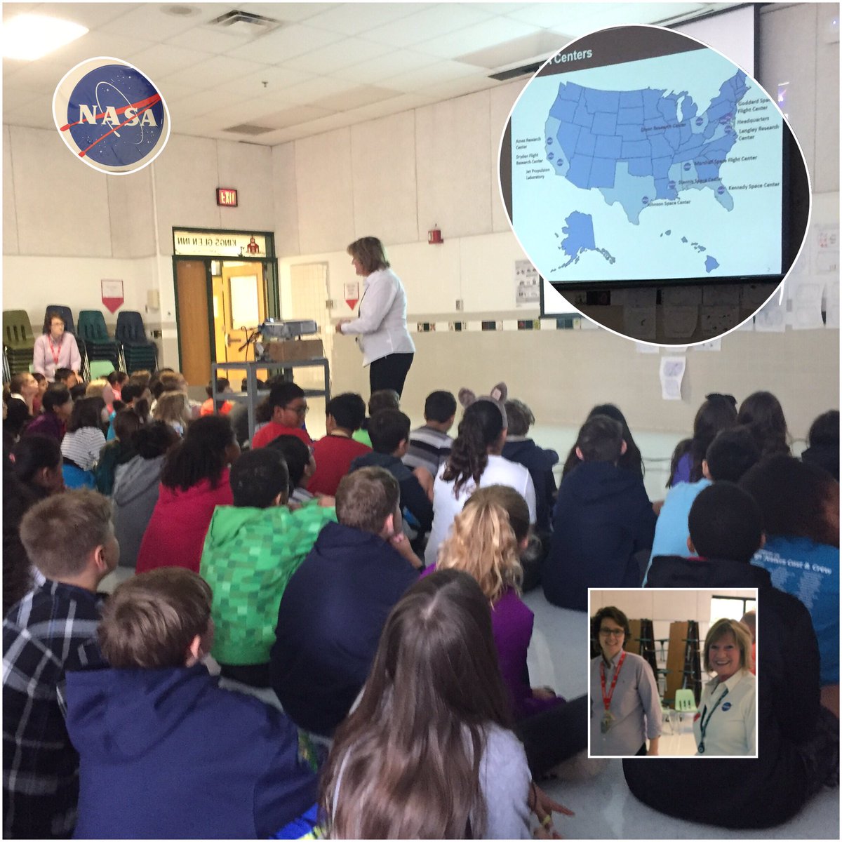 KingsGlenES's tweet photo. Gale Allen talks Mars, Earth Reliant, Air Traffic, NASA Careers! Super NASA Speaker!  #KG6space #KGscience https://t.co/fcbcGRrbBA