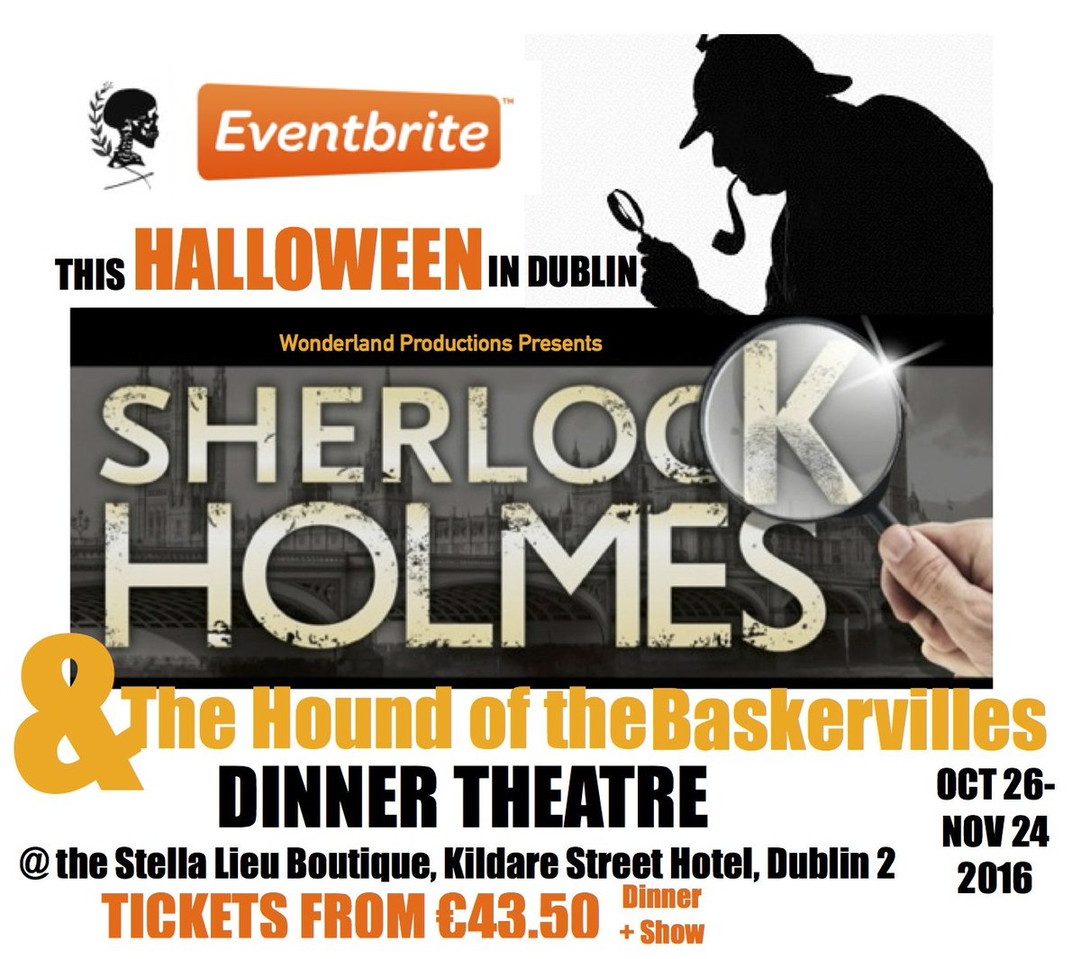 On the Menu this Halloween in Dublin, Sherlock Holmes Dinner Theatre: eventbrite.ie/o/wonderland-p…