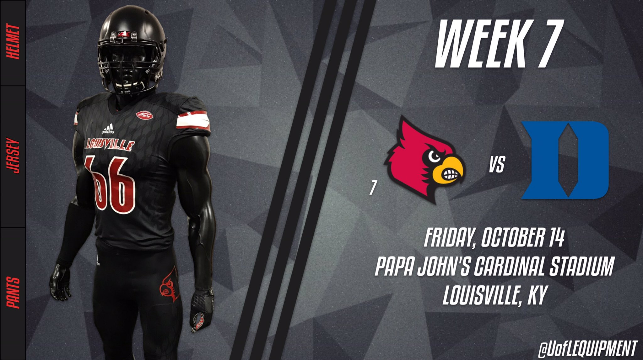 Louisville Equipment on X: Blackout for Duke! The Cardinals will be head  to toe in all new black uniforms. #BeatDuke ⚫️  / X