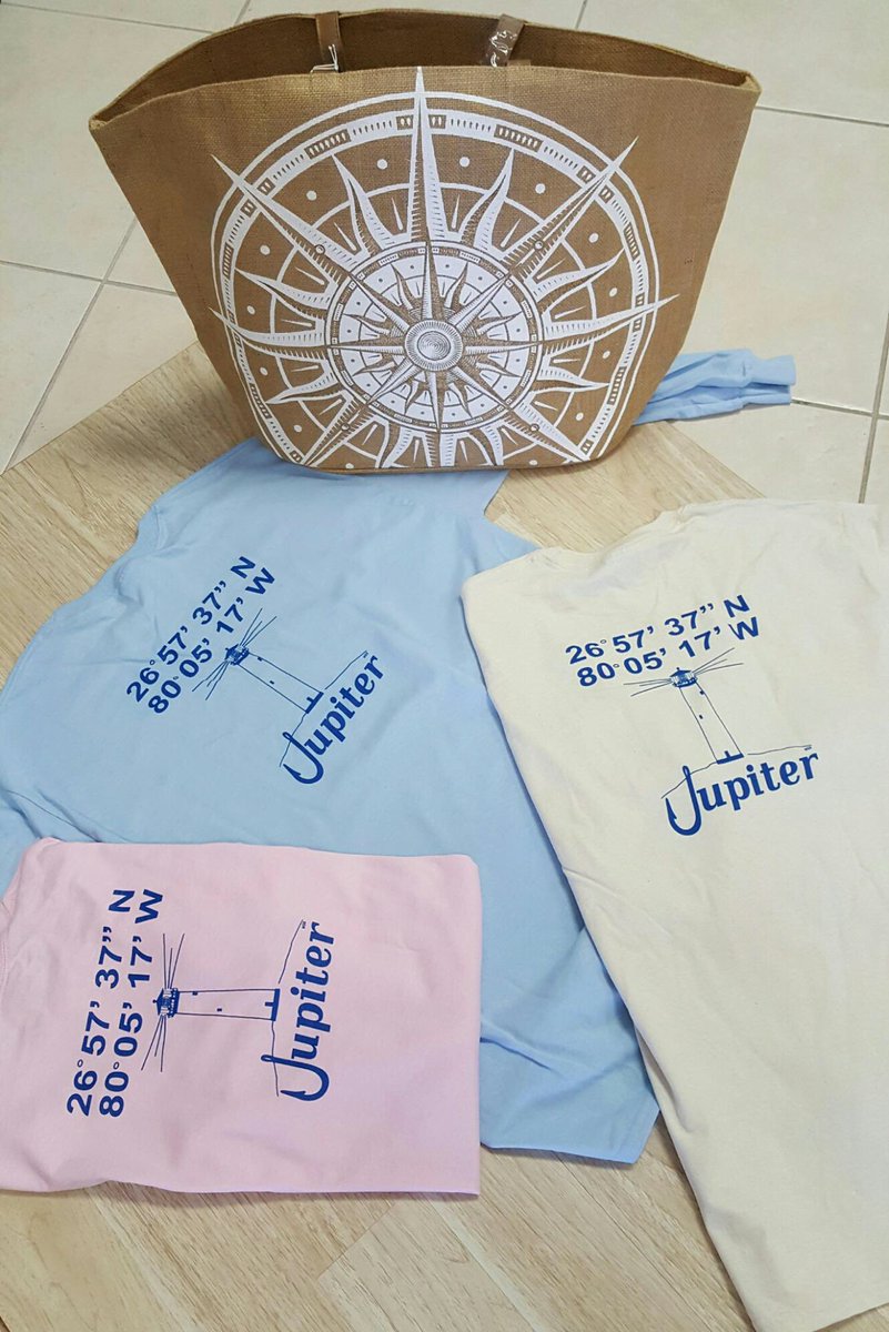 InitialStyles's tweet image. Hot off the presses!! A local must have, cute and super comfy long sleeve Jupiter Coordinates shirts. Come by and grab yours today! #locals