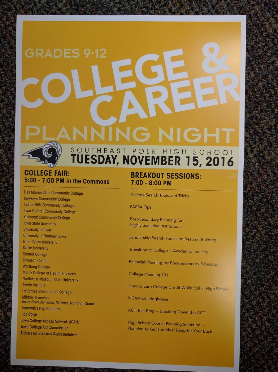 College &amp; Career Planning Night is coming up on 11/15 #sepolk