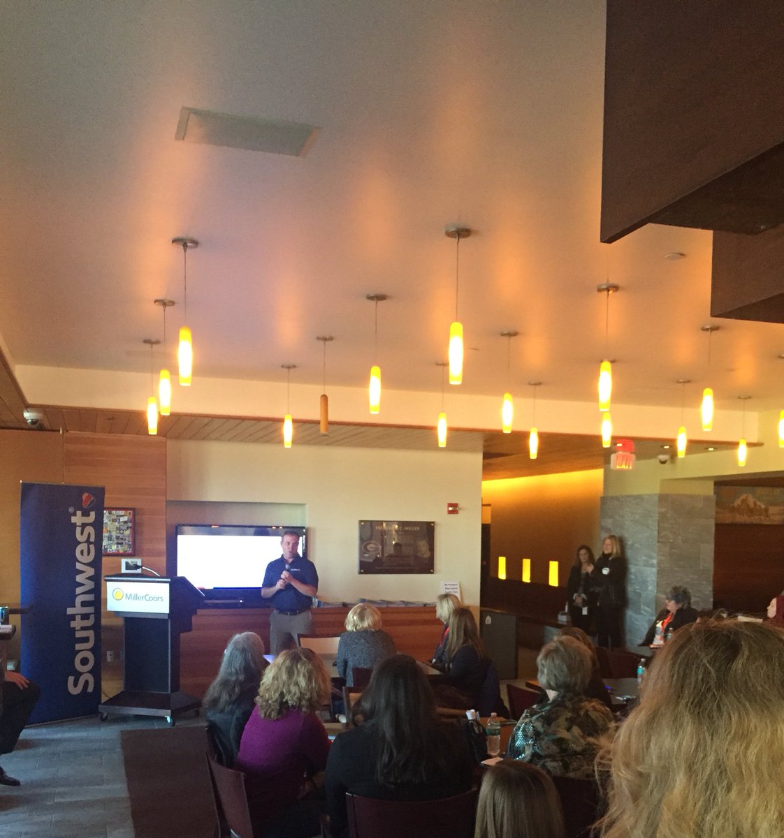 InnovationInMKE's tweet photo. We're excited to hear from our friends at @SouthwestAir on how they navigate change with Marketing VP Ryan Green! #WalktheTalk2016 https://t.co/vMxGS34XAw
