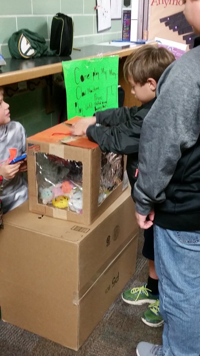 AbbNor's tweet photo. Open for business...
#cardboardchallenge #lakegenevaschools  #bemoreawesome @EVEagles @VHarkey3 https://t.co/ab7NC4sq92