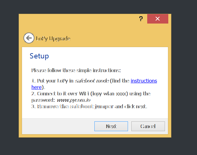 TinamousSteve's tweet image. And just follow these simple instructions...  #LoPy #NotSimple That whole safemode thing is confusing.