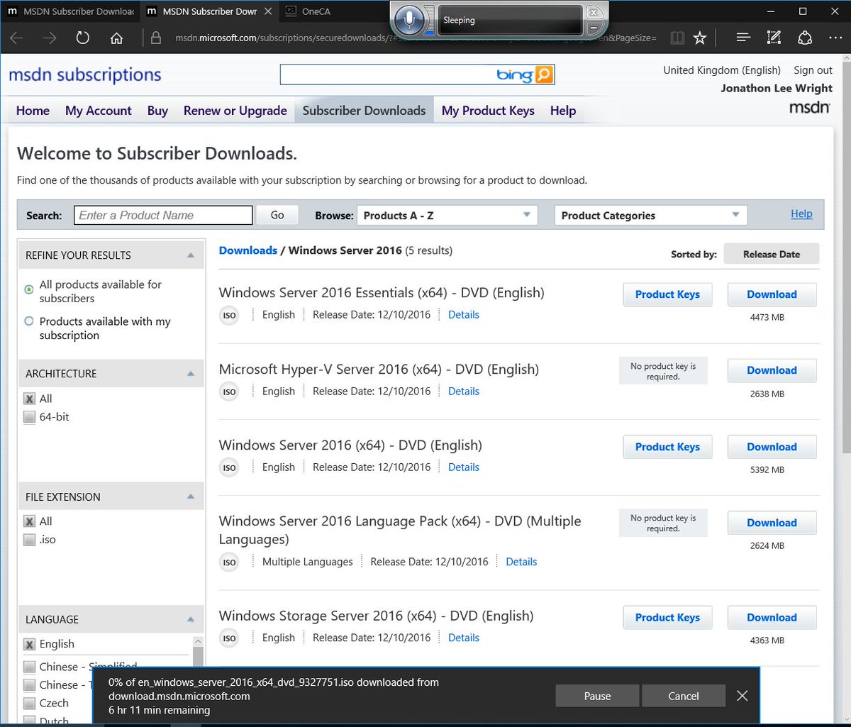 Jonathon_Wright's tweet photo. #Windows2016 #MSDN #Live & #SonyVR launch on the same day #BreakTheInternet #9mins vs #9hrs #NativeDocker and #NativeVR the future is now! https://t.co/ya0fkSOfxX