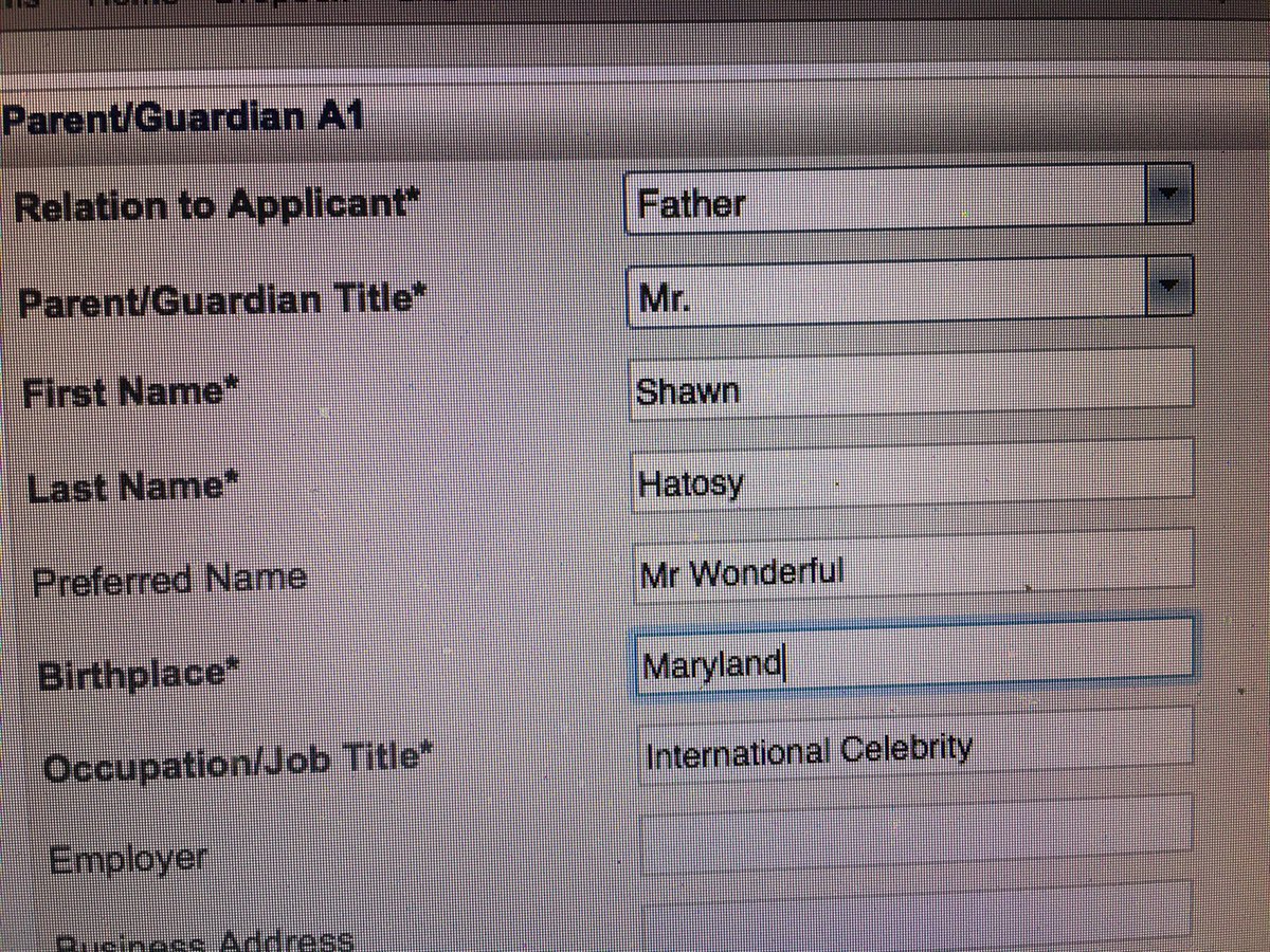 ShawnHatosy's tweet photo. School application process is kind of fun. https://t.co/OR9sDQJbag