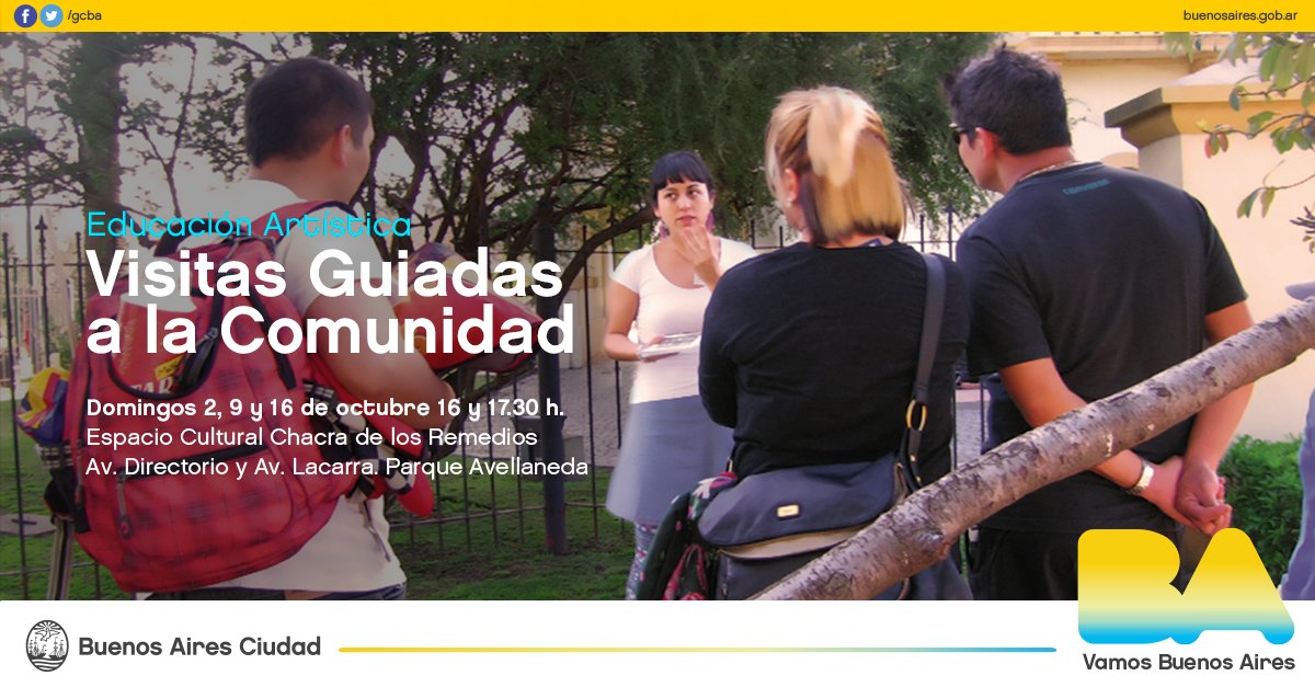 CulturaBarrios's tweet photo. Dom 9 y 16/10 - 16 y 17:30h. #EducaciónArtística "Visitas guiadas" en el E. C. Chacra de los Remedios (Av. Directorio y Lacarra) #Gratis https://t.co/zrBlh5Bnnt