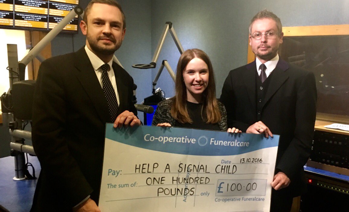 darleyfunerals's tweet photo. @CoopFuneralcare, N.Staffs' Lee & Stuart donate to #helpasignalchild #charityfootball β½οΈ #TheCoopWay well done guys! π https://t.co/KNe5q41a1w