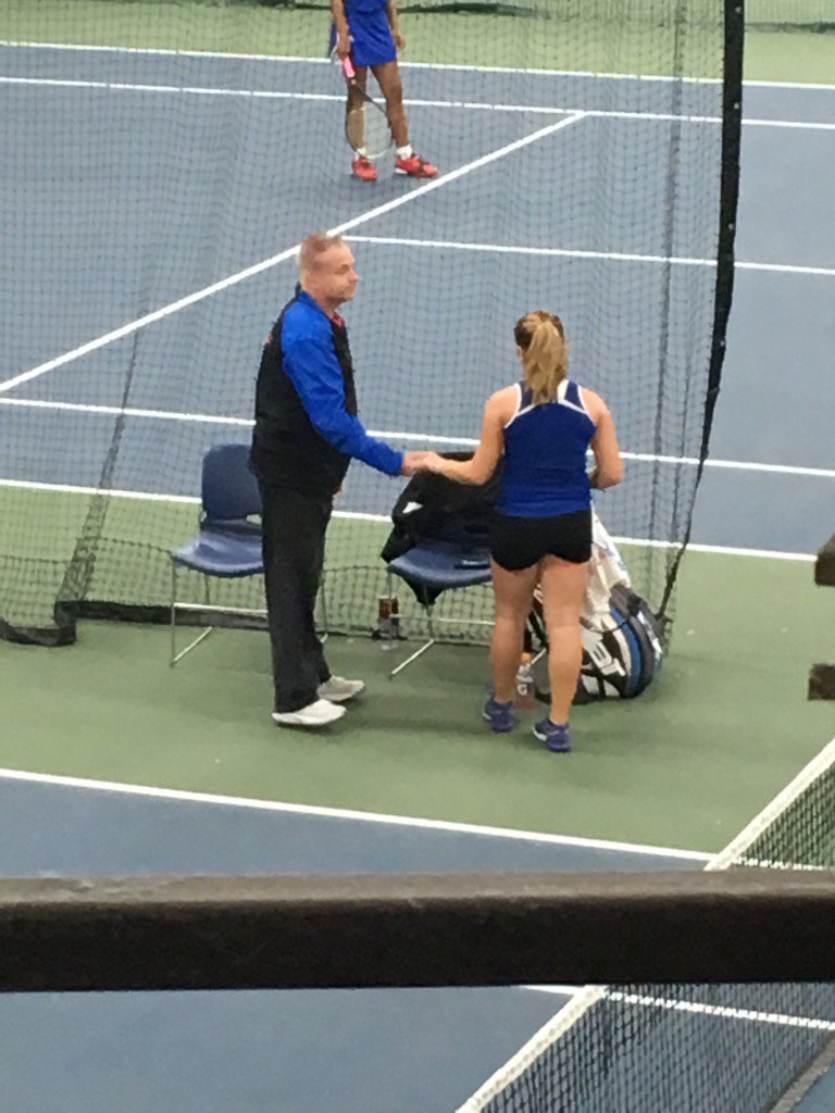 Bockman takes set #1. <a href="/VTENNIS_GHS/">Girls Varsity Tennis</a> #Goshenpride