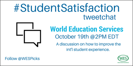 alejandrortiz77's tweet image. Join @WESPicks #tweetchat on intl #StudentSatisfaction bit.do/WES_ISS w/@BryceLoo @OneToWorldInc @adinalav @jrguiver @MelissaZuroff