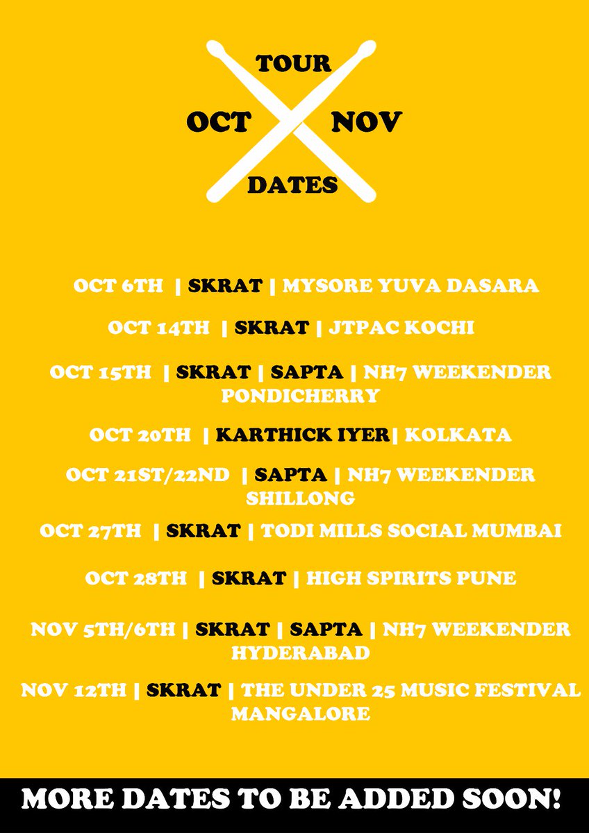 This is where you'll find me the next couple of weeks!Lets get this party started! <a href="/skrattheband/">Skrat</a> 

#gig #gigupdate #skrat #indie #indieband