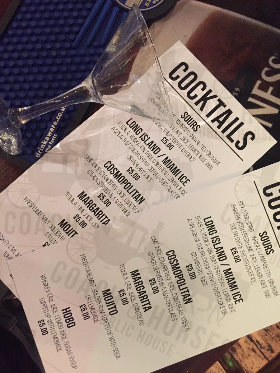 It's 2 for 1 cocktails tonight! #hexham #northumberland
