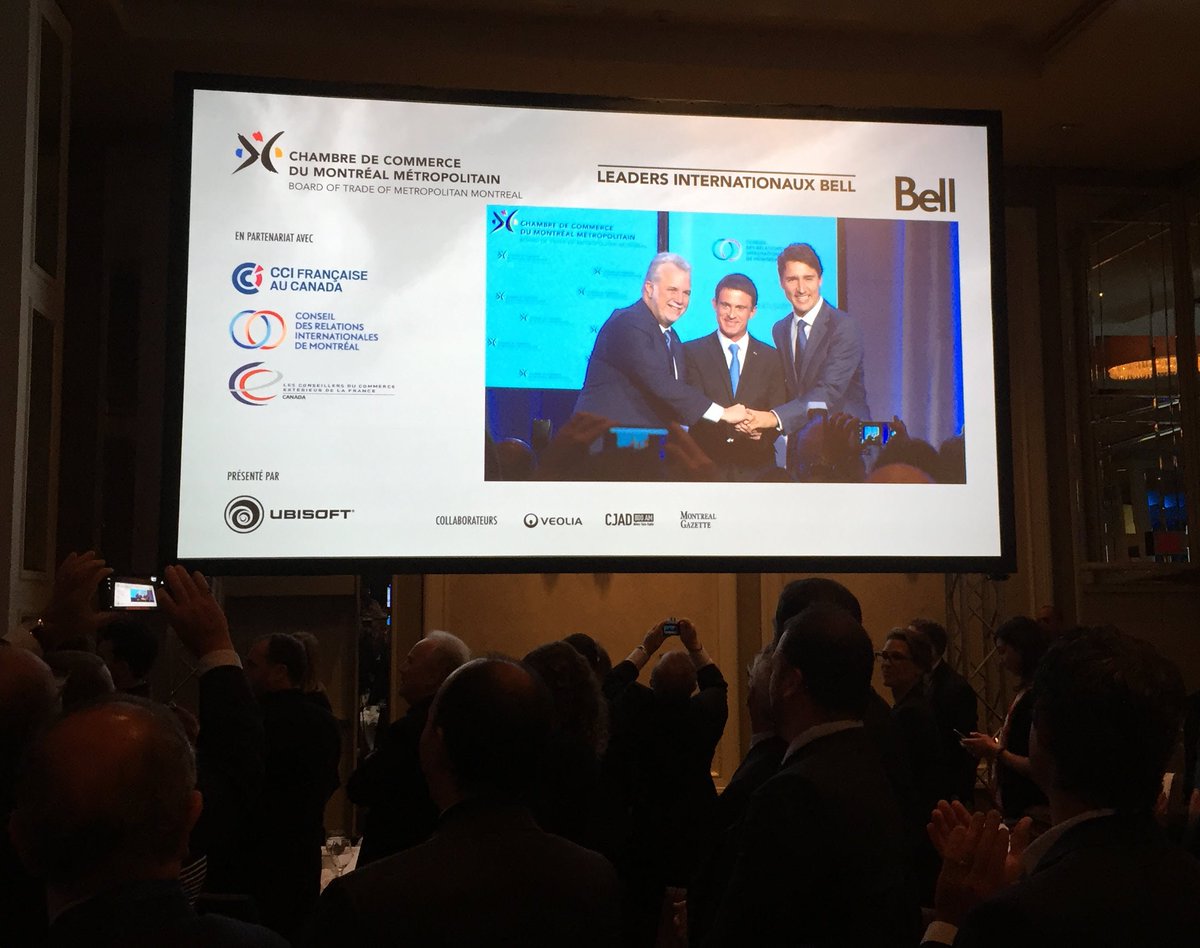ASI_Intel's tweet image. Representatives from ASI were glad to participate in the @chambremontreal luncheon featuring the Canadian, French and Québec PMs #ccmm