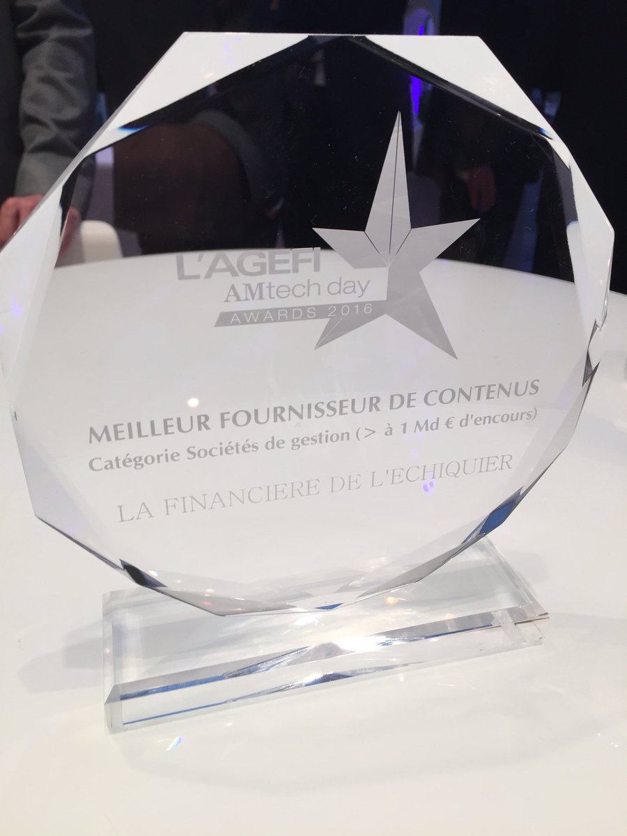 LFDE_'s tweet photo. #agefiAMtechday Prix du meilleur fournisseur de contenus! #fierte #innovation https://t.co/V1cFdtbCON