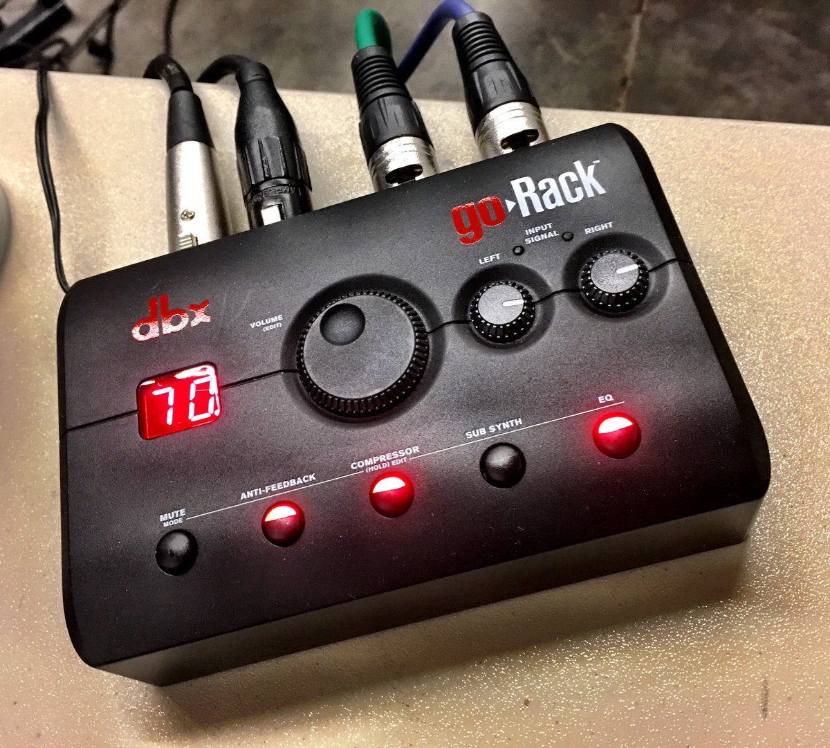 Illumin80s's tweet photo. Behind-the-scenes: Keeping our sound punchy and tight, we love our @dbxpro dbx Professional Go-Rack. https://t.co/KrZSnpOE75 #livesound https://t.co/Z4VUqwMnMw
