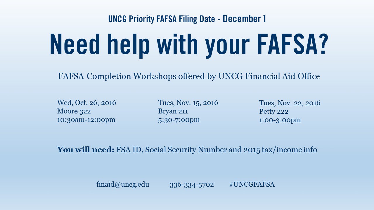UNCG Financial Aid on Twitter "Spartans Do You Need Help With Your
