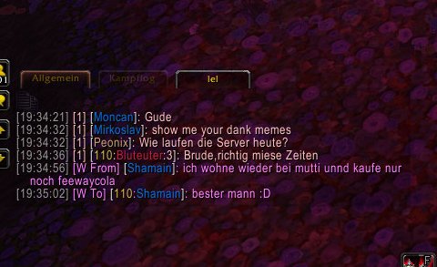 Craft12354's tweet photo. Lard, 90er Hits, SSIO. Alles geht #Raidchat https://t.co/Tnp9jNlNTv