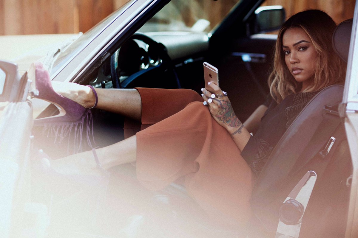 karrueche's tweet photo. Need a ride? I've got Survival 😎 "La Cienega" #instatorial shot by @hamiltonmaddox styled by @sara.angelucci hair by @tokyostylez https://t.co/tD7ZkS5FJN