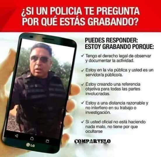 Esto, nos llego al WhatsApp ¿Si un Policia te pregunta porque estas grabando? escucha el audio al aire urbana.com.py