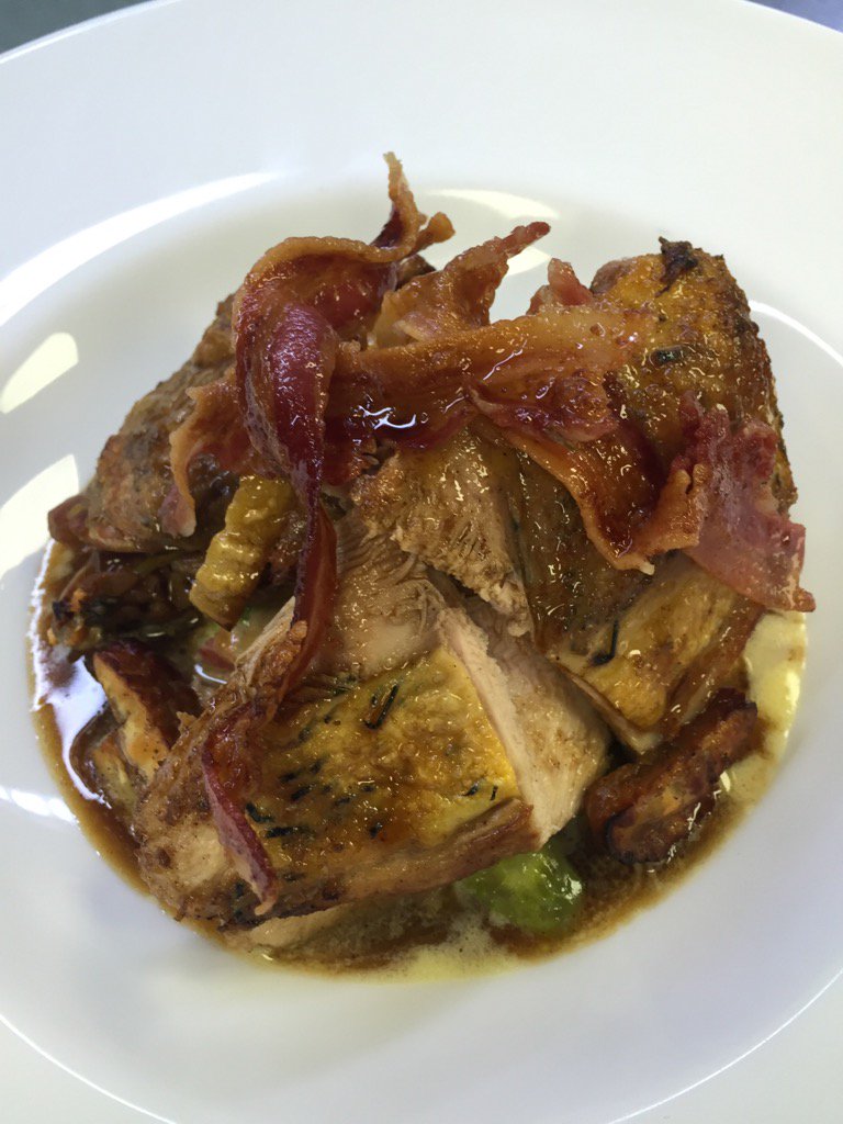 Cock pheasant, creamed Brussels, wild boar pancetta &amp; chestnuts @67pallmall on the menu tomorrow!!!@ronan_sayburnms