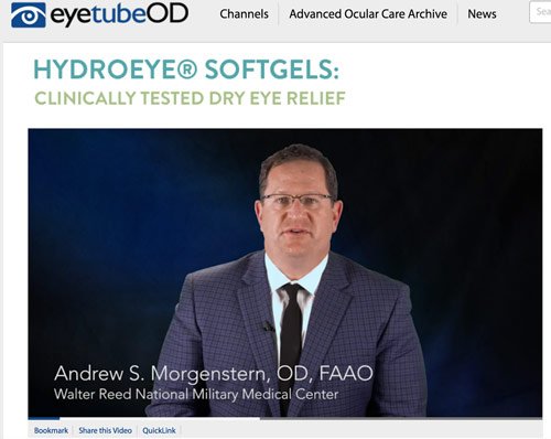 New: Watch @EyetubeOD: Dr Morgenstern, GLA &amp; HydroEye Science for #dryeye ow.ly/2GEk3059xCS @dryeyecoach @pismoeyedoc <a href="/KathyMastrota/">Katherine Mastrota</a>